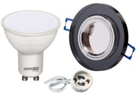 Sada svietidla LED GU10 5W BZ + halogénové SKLO