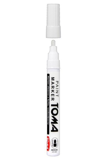 Toma TO-440 olejový značkovač okrúhly 2,5mm biely