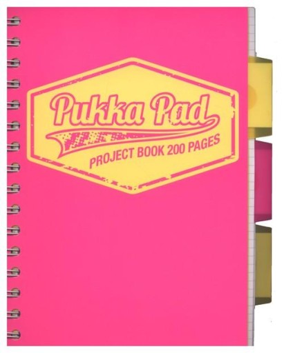 Pukka Pad NEON Circle Notebook Pink A5 # 200 strán