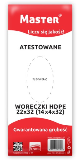 Vrecúška na raňajky z HDPE fólie 14x4x32 Strong