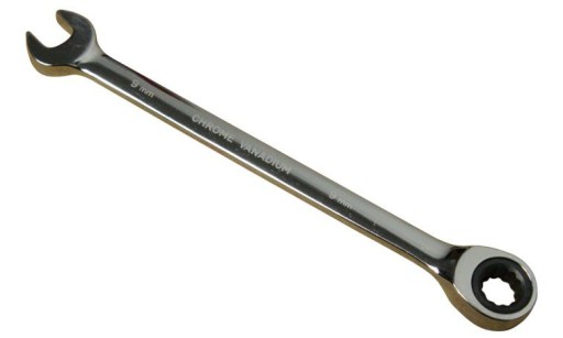 Kombinovaný kľúč s račňou 9mm CRV 6140