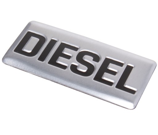 NÁLEPKA HLINÍKOVÝ ZNAK CHROME DIESEL 3D