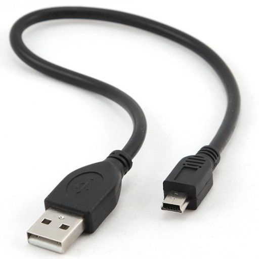 KRÁTKY USB-MINI USB kábel miniUSB AM-BM 30cm