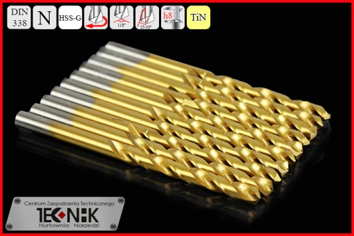 TItánová vŕtačka NWKa HSS-G-TiN DIN338 10,0 mm