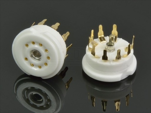 KERAMICKÁ ZÁSUVKA 9PIN PCB6 NOVAL ECC83 ECC82