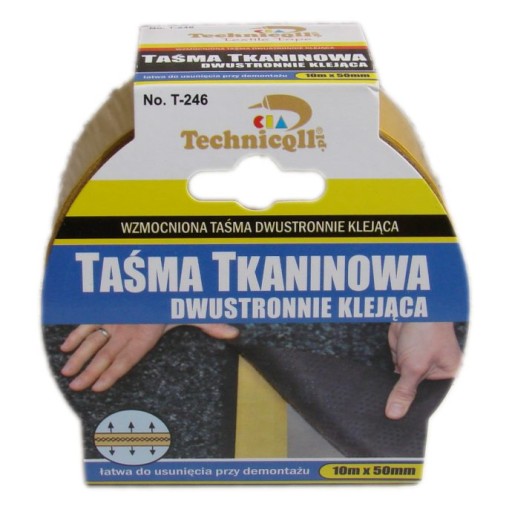 OBOJSTRANNÁ textilná lepiaca páska 10mx50mm