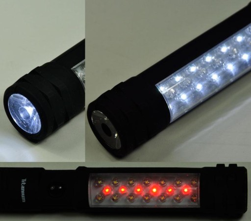 Svietidlo Svietidlo s magnetom 14+1 LED +6 ČERVENÁ LED L009