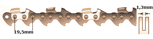 Reťaz pre mastifovu pílu 3/8'' 1,3 mm 56 článkov