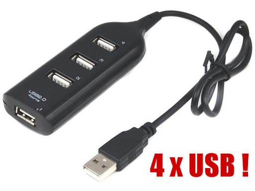 HUB SLIM 4 PORTY + USB 2.0 KÁBEL - dobrá voľba!