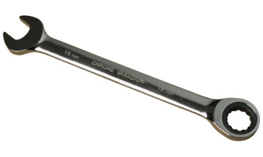 Kombinovaný kľúč s račňou 18mm CRV 6140