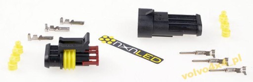 HERMETICKÝ KONEKTOR CUB KONEKTOR 3 KOLÍKOVEJ LED LAMP