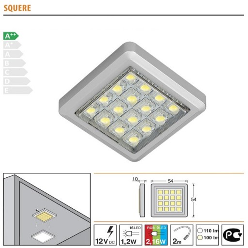 SQUERE LED 12V podskrinkové nábytkové svietidlo N