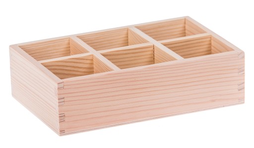 Drevená dekorácia ORGANIZÁTOR KONTAJNER DECOUPAGE
