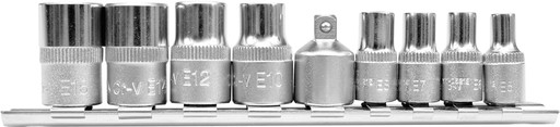 TORX ZÁSUVNÉ KĽÚČE E5 - E16, SET. 9 KS. YATO