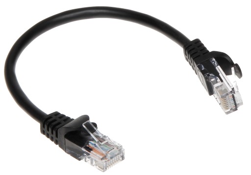 PATCHCORD RJ45/0.2-BLACK cat.5e BLACK 0.2m ABCV