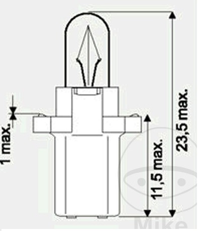 JMP 12V1.2W B8.3D žiarovka rýchlomera, podsvietenie taniera