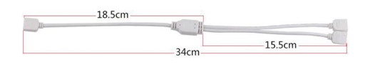 RGB SPLITTER, rozbočovač na 2 LED pásiky, konektor
