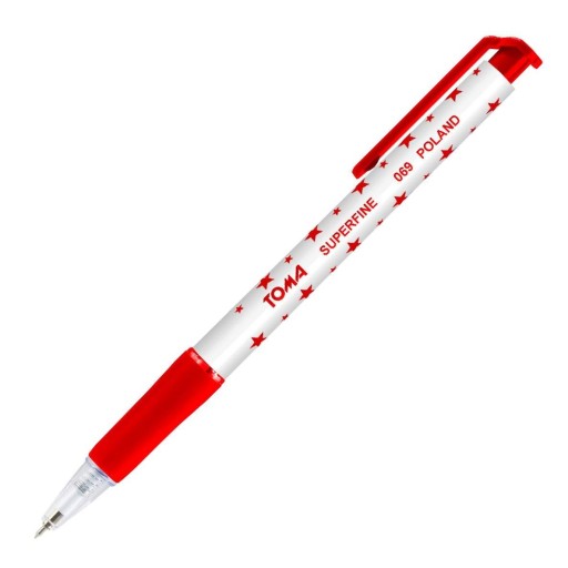 Hviezdne guľôčkové pero TOMA TO-069 RED automatické