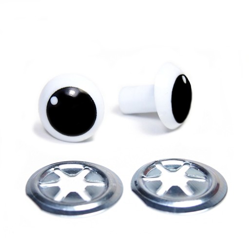 MAĽOVANÉ OČI ČIERNO-BIELE OČI 13mm MEDVEĎKY