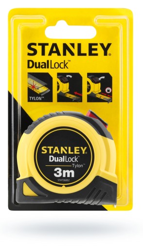 Zvinovacia páska meria 3m x 13mm STANLEY DUAL LOCK STHT368
