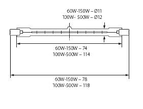 HALOGEN FILAMENT LINEAR HALOGEN J78 150W ZIAR