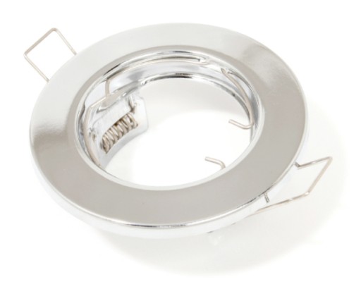 SADA PEVNÝCH HALOGENOVÝCH SVETLOCH CHROM + LED ŽIAROVKA 5W + GU10 6000K