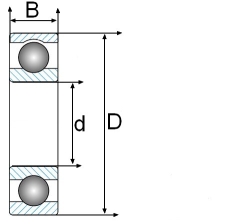 Guličkové ložisko 6002 2RS 15x32x9mm