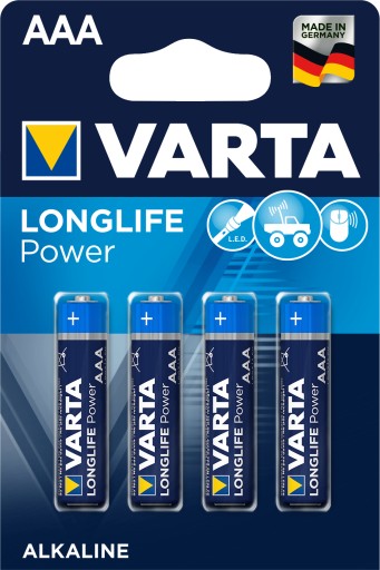 4x LR03 Varta Longlife Power MN2400 AAA batéria 1.