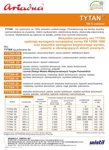 TYTAN 60E NITE -1000m ČALÚNENIE (čierne)