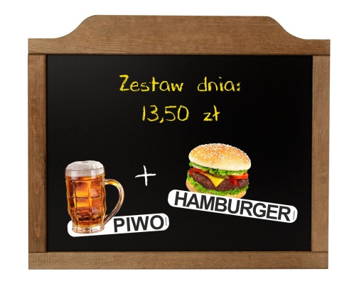 NÁLEPKA NA MENU NA TABUĽKU PIVO ZMRZLINA PIZZA MNOHÉ DIZAJNY NA VÝBER