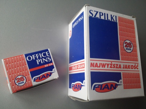 ostré Kancelárske krajčírske špendlíky 26 mm 50 kusov
