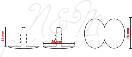 BEZPEČNOSTNÉ OČI OČI 25 x 20 mm BEZPEČNOSTNÉ OČI C4