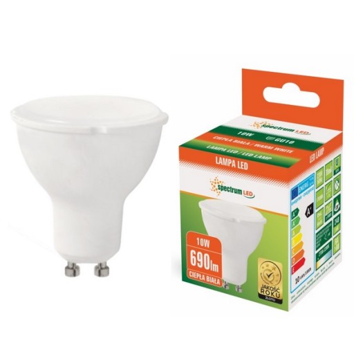 GU10 LED žiarovka 230V 9W SMD teplá mliečna biela