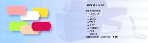 Popisovacia páska 26x12 okrúhla. METO strany biele