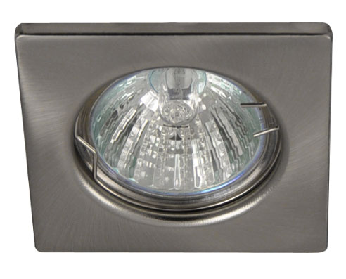 HALOGÉNOVÁ LAMPA PEVNÁ Štvorcová LAMPA PRE LED MATTE CHROM