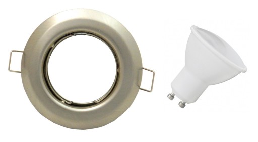 HALOGÉNOVÁ LAMPA STRIEBORNÁ + GU10 LED 5W