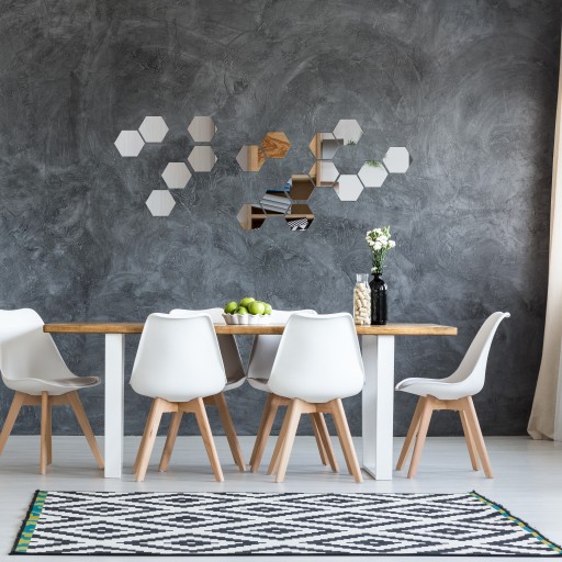 Moderné dekoračné akrylátové zrkadlo HEXAGON 3mm