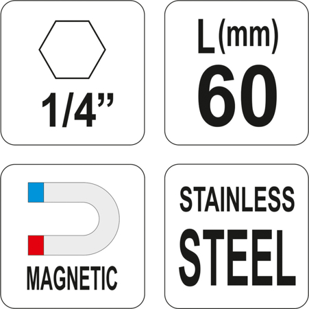 MAGNETICKÝ DRŽIAK BITOV 1/4