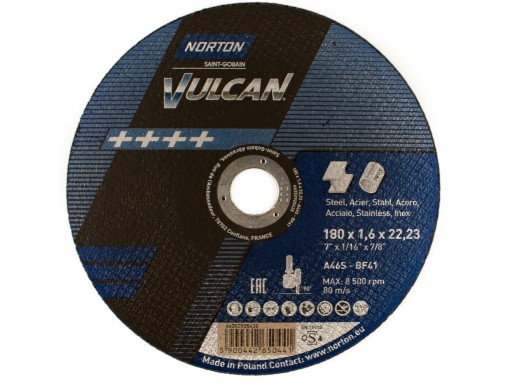 NORTON OCELOVÝ REZNÝ KOTOUČ 180x1,6 VULCAN ++++