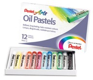 Pentelové olejové pastely x12 farieb Oil Pastels krieda