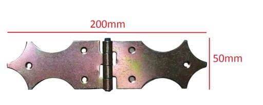 Poľský dekoračný stavebný pánt 200x50x2mm POZINKOVANÝ