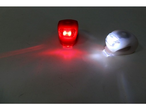 BICYKELOVÉ OSVETLENIE SILIKÓNOVÉ 2 LED LAMPY