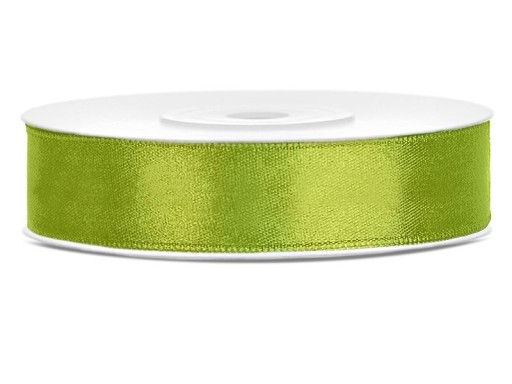 SATÉNOVÁ STUHA svetlozelená 12 mm x 25 m na darčekové mašle