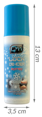 Q11 ROZMRAZOVAČ ZÁMKOV SPREJ NA ZÁMKY 50 ml TUK NA ZÁMKY ROZMRAZUJE ZÁMKY