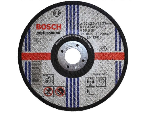 KORUNDOVÝ KOTOUČ BOSCH na brúsenie. oceľ 150/6,0mm