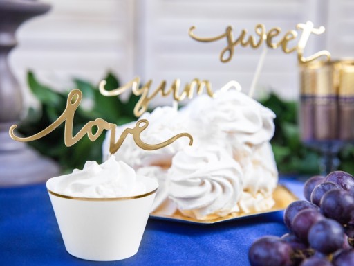 PIKERY zlatá dekorácia LOVE na Valentína