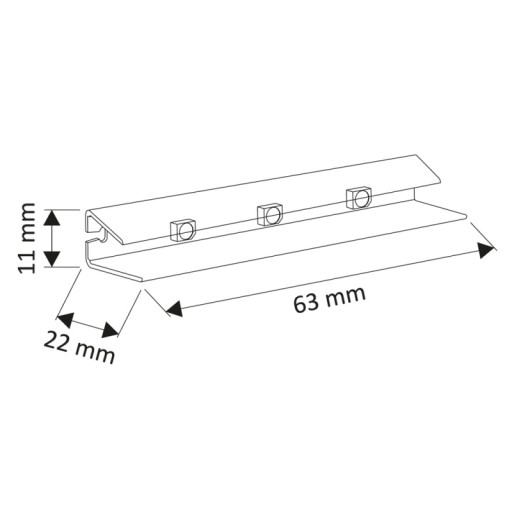 CLIP PVC LED prekrytie pre RGB osvetlenie skla