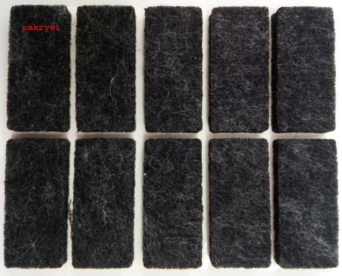 Plstené podložky na nábytok, stoličky, stoly, 2 cm x 4,4 cm, čierne, hrubé, 5 mm