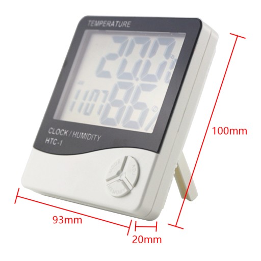 HYGROMETER TEPLOMER DIGITÁLNE HODINY VLHKOSŤ 7v1
