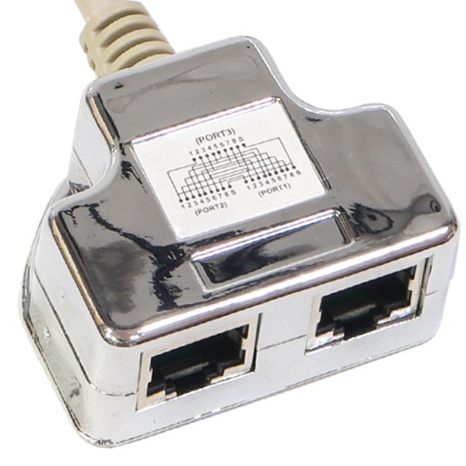 RJ45/2x RJ45 adaptér (zásuvka) tienený AT-AG CX2